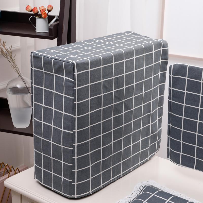 

45X22X45CM Cotton and Linen Desktop Computer Host Dust Cover Full Dustproof Protective Case Computer Home Decoration