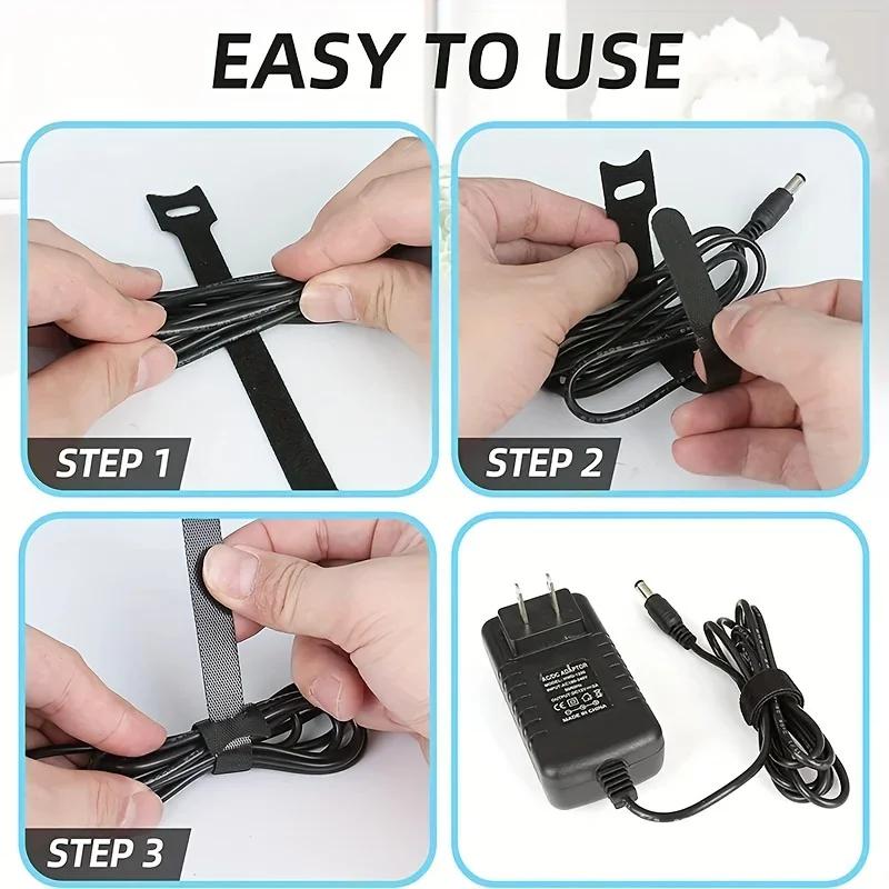10pcs/50pcs Cable Organizer Cable Management Cable Winder Tape Protector for Wire Ties Phone Accessories Organizador Cables