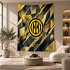 Arazzo Decorativo, Arte da Parete Stampata Borussia Dortmund, Appeso a Parete Leggero per Sfondo Camera da Letto