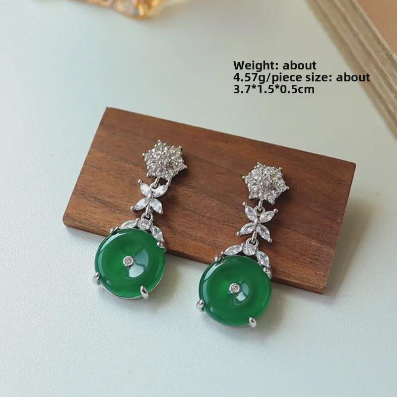 Elegant Retro Zircon Earrings: Chic, Versatile, and Luxurious Silver Needle Design