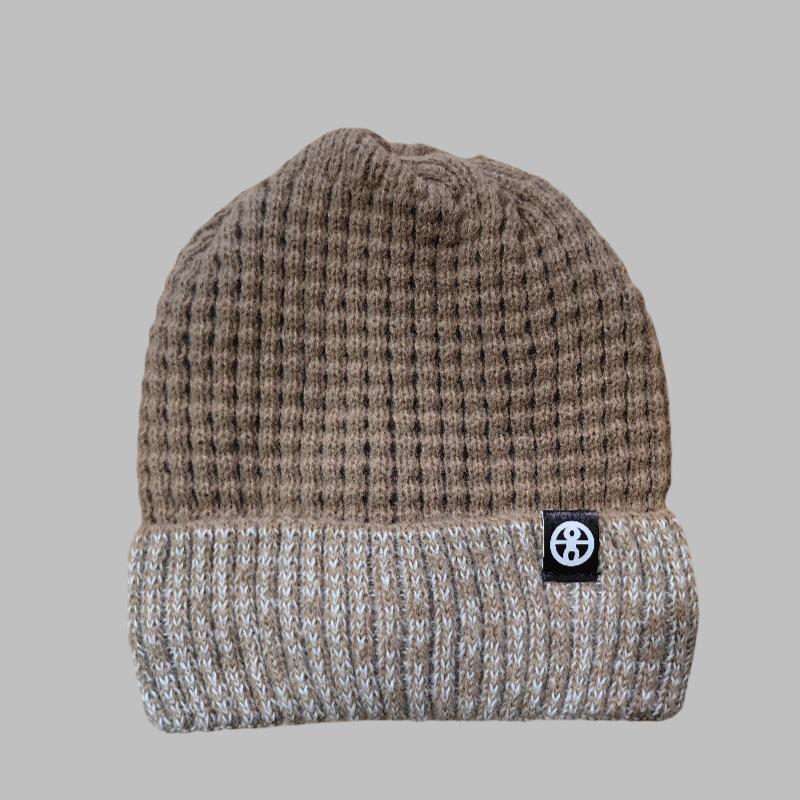 Knitted, Winter Hats, Ski Hats, Men's and Women's Knitted Hats, Outdoor Cold Protection, Color Blocked Cold Protection, Ear Protection, Velvet Hat