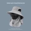 Women's Anti-UV Dual-Use Sun Hat with Face Shield for Summer Tea Picking, Riding, and Working