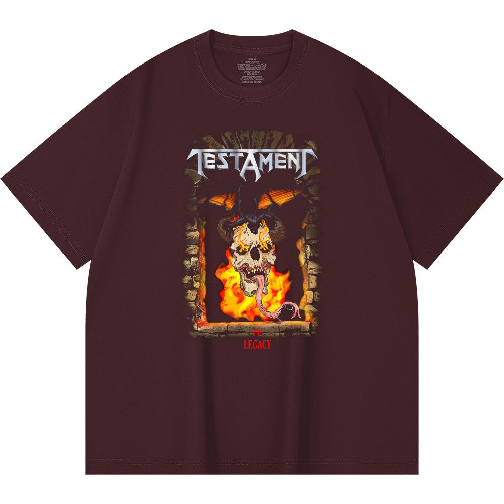 230 g/m² 100% Bavlna T-shirt Heavy Metal Rocková Kapela Tisk Populární Hudby Unisex Těžký Bavlněný T-shirt