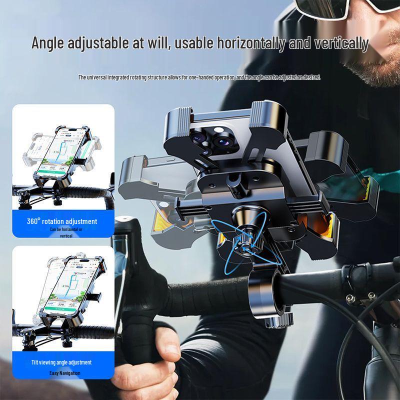 Shockproof Electric Vehicle Phone Holder for Motorcycles and Bicycles – Anti-shake, Navigation, Ideal for Food Delivery Riders