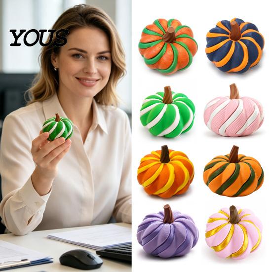 Desktop Sensory Toys for Adults 3D Printed Spiral Pumpkin Fidget Toy, Decompression Hand Spinner, Creative Toy Anxiety Desk Stress Relief And