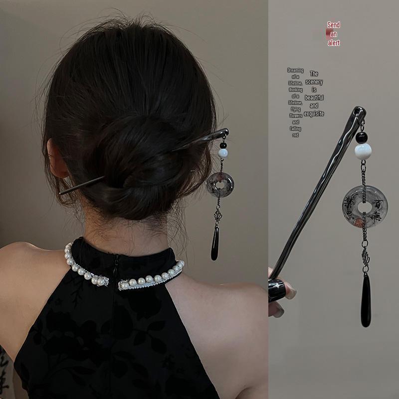 Luxusní retro čínská sponka do vlasů s třásněmi pro ženy - Všestranná slitinová spona do vlasů pro elegantní drdoly