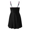 Plus Size Two Piece Swimsuit Tankini Set with Printed Skirted Bottom and Adjustable Straps for Women Swimwear Bathing Suit