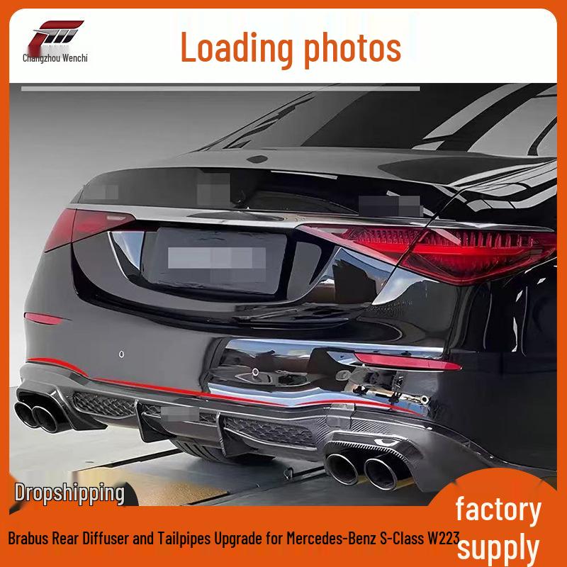 Brabus Rear Diffuser Kit with Tailpipe for 2021+ Mercedes S-Class W223