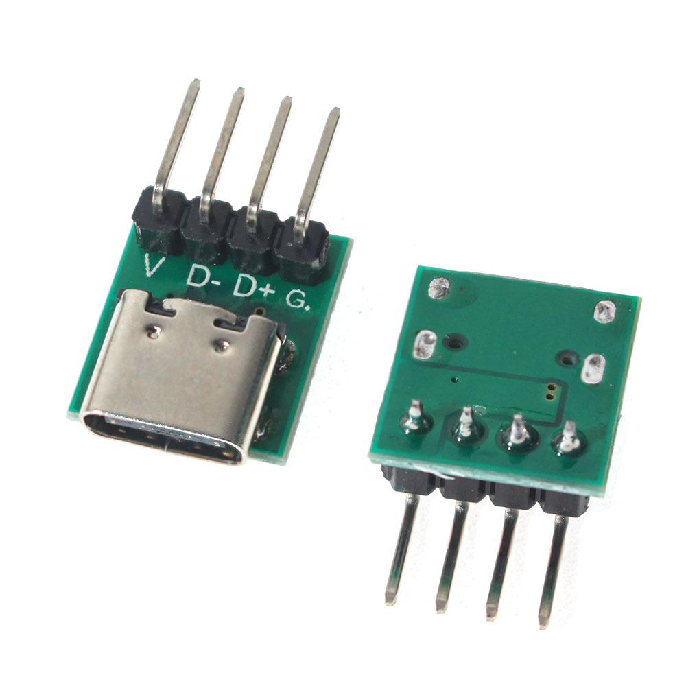 10PCS USB3.1 Type-C Test Board Kit- Female Connector Set - 16P 2.54mm PCB Converter for High-Current Power Supply Adapters