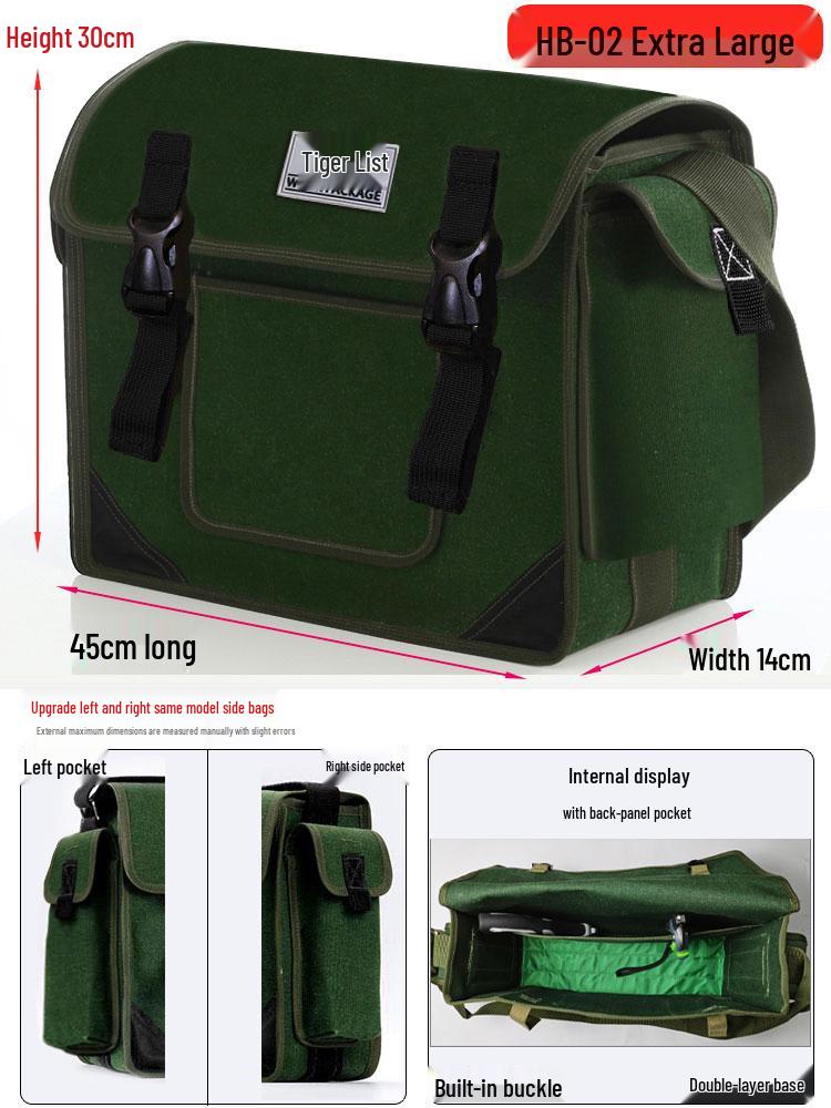 Electrician's Wear-Resistant Canvas Crossbody Tool Bag