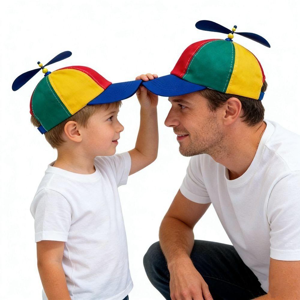 Detachable Bamboo Dragonfly Cap Cotton Colorful Helicopter Spiral Hat  Outdoor
