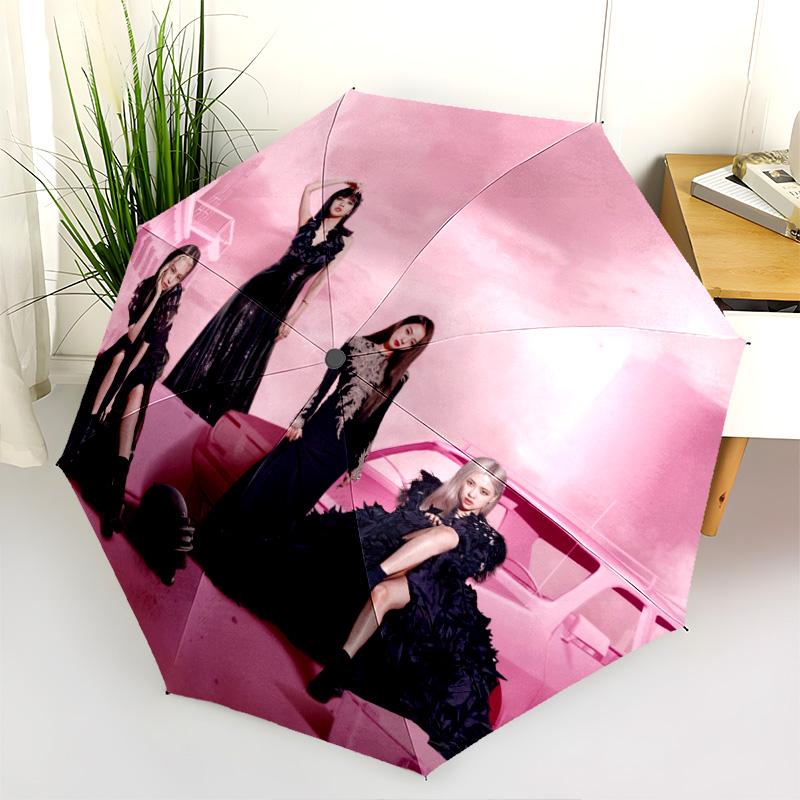 Vibrant Pink Elegance Folding Umbrella Umbrella Travel Sun Umbrella Gift Umbrella