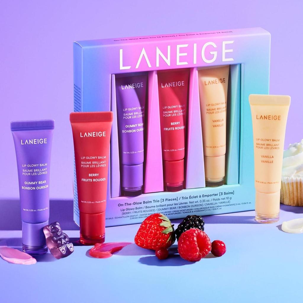 LANEIGE Set Trio Balsamo Labbra Glowy 10g*3PZ