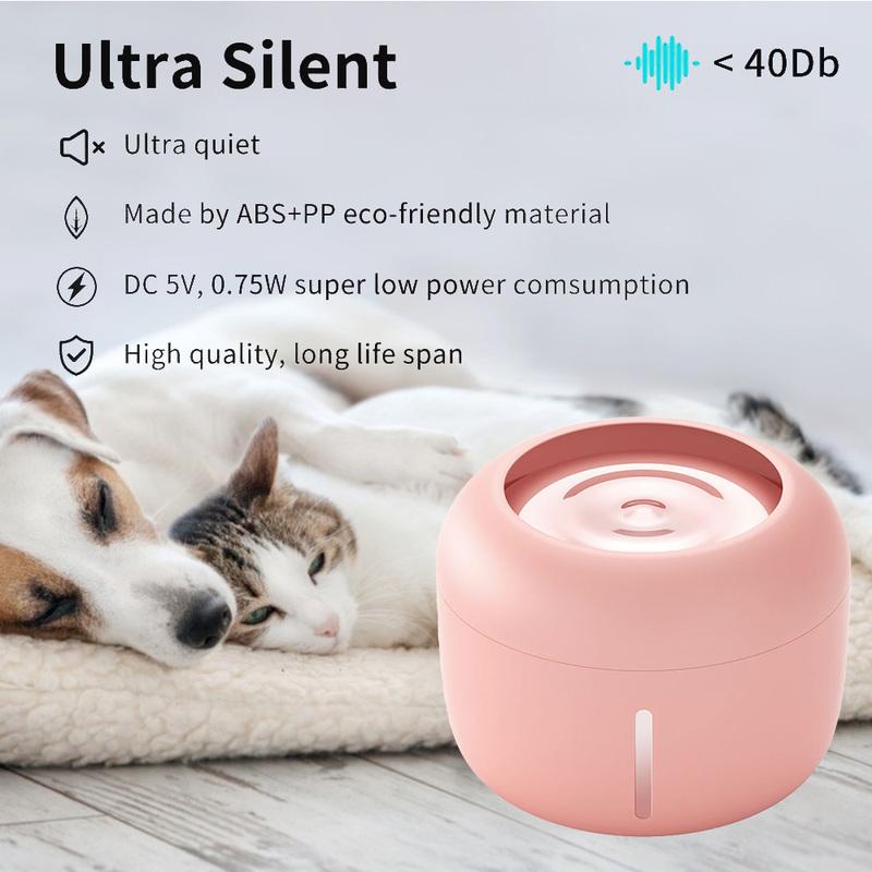 Pet Cat Drinking Bowl Automatic Drinker Pet Dog Cat Drinking Fountain Feeding Water Flowing Fountain 2.5L