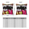 Mimic Chest Monster Loot Square Pillowcase Polyester Linen Velvet Creative Zip Decorative Home Cushion Case 45X45