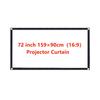 60 84 100 120 Inch 16:9 3:4 Portable Projector Screen Curtain Hd Display Screen Home Cinema Theater Movie Home Outdoor Office