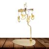 Gold/Silver Rotating Candlestick Stainless Steel Tealight Holder Rotary Candle Holder  Party