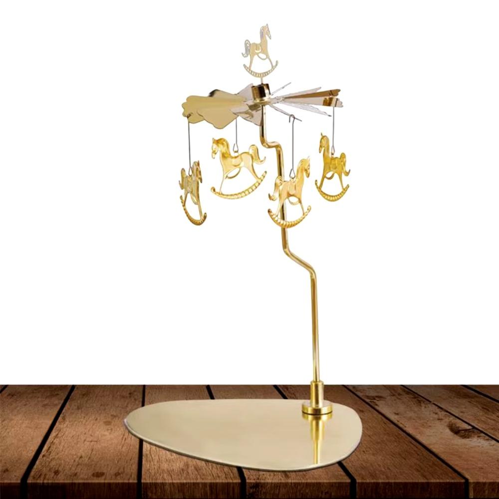 Gold/Silver Rotating Candlestick Stainless Steel Tealight Holder Rotary Candle Holder  Party
