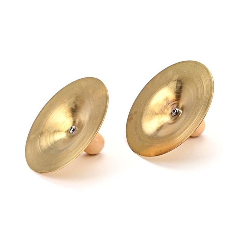 1 Pair Hand Cymbal with Knobs 3.5 In Finger Cymbal Kid Percussion-Instruments Musical Toy for Boy Girl Playing