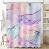 Blue and Pink Watercolor Abstract Shower Curtain for Bathroom Decor Personalized Design Custom Printed Waterproof Fabric Liner W