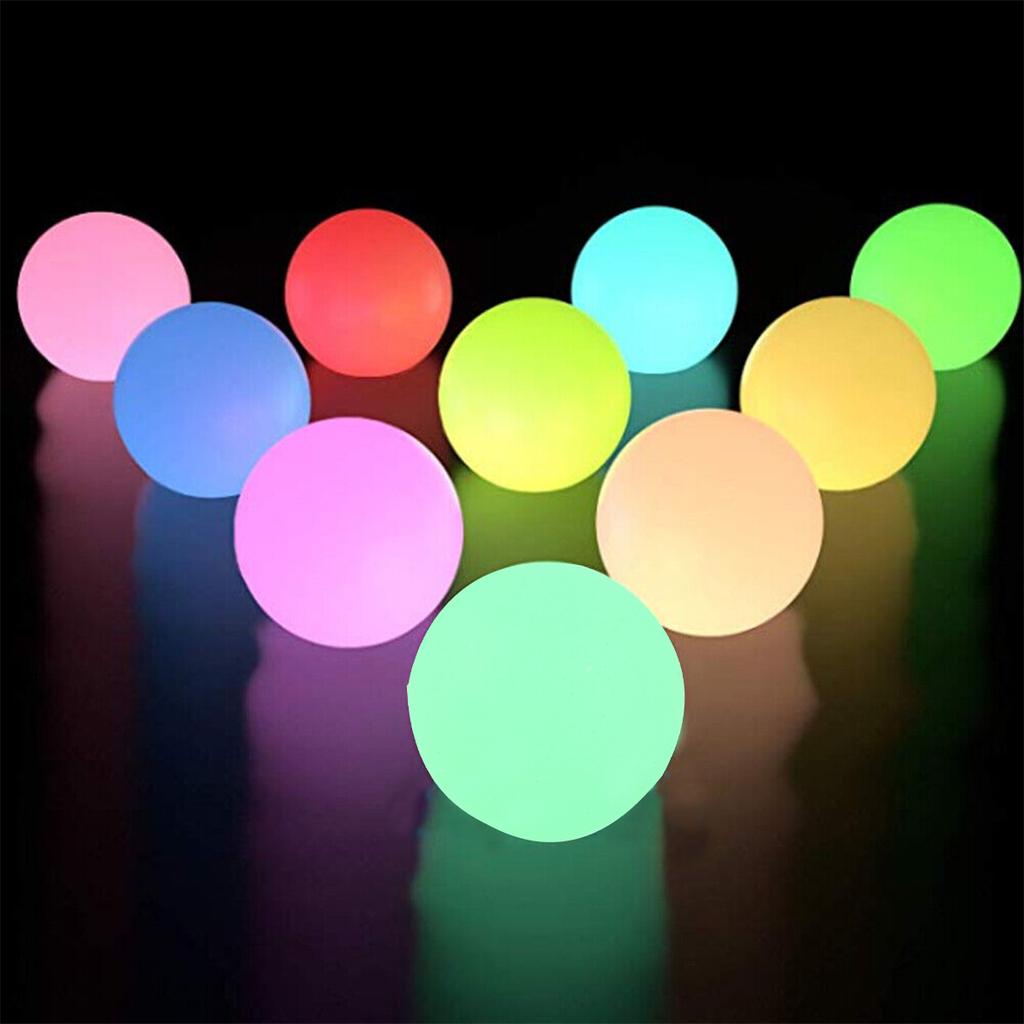 10 stücke Fluoreszierende Party Leuchtende Hüpfbälle Geburtstag Party Dekoration Hause High Bounce Ball Kinder Spielzeug Geschenke Glow in The Dark
