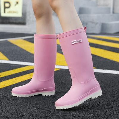 Regenschoenen damesmode antislip regenlaarzen waterlaarzen hoge waterschoenen waterdichte Martin-laarzen lange overschoenen