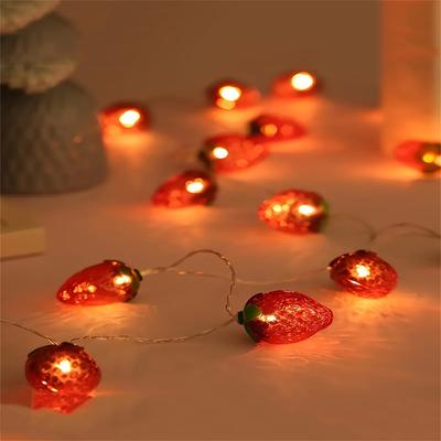 Strawberry String Lights Home Decoration Fairy Lights LED Hanging Lights Always On Light Mode for Easter Party Wedding Birthday