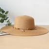 Summer Shell Strap Straw Hat Beach Korean Seaside Large Brim Outdoor Sun Protection Sun Hat Bohemia Vacation Foldable Straw Hat