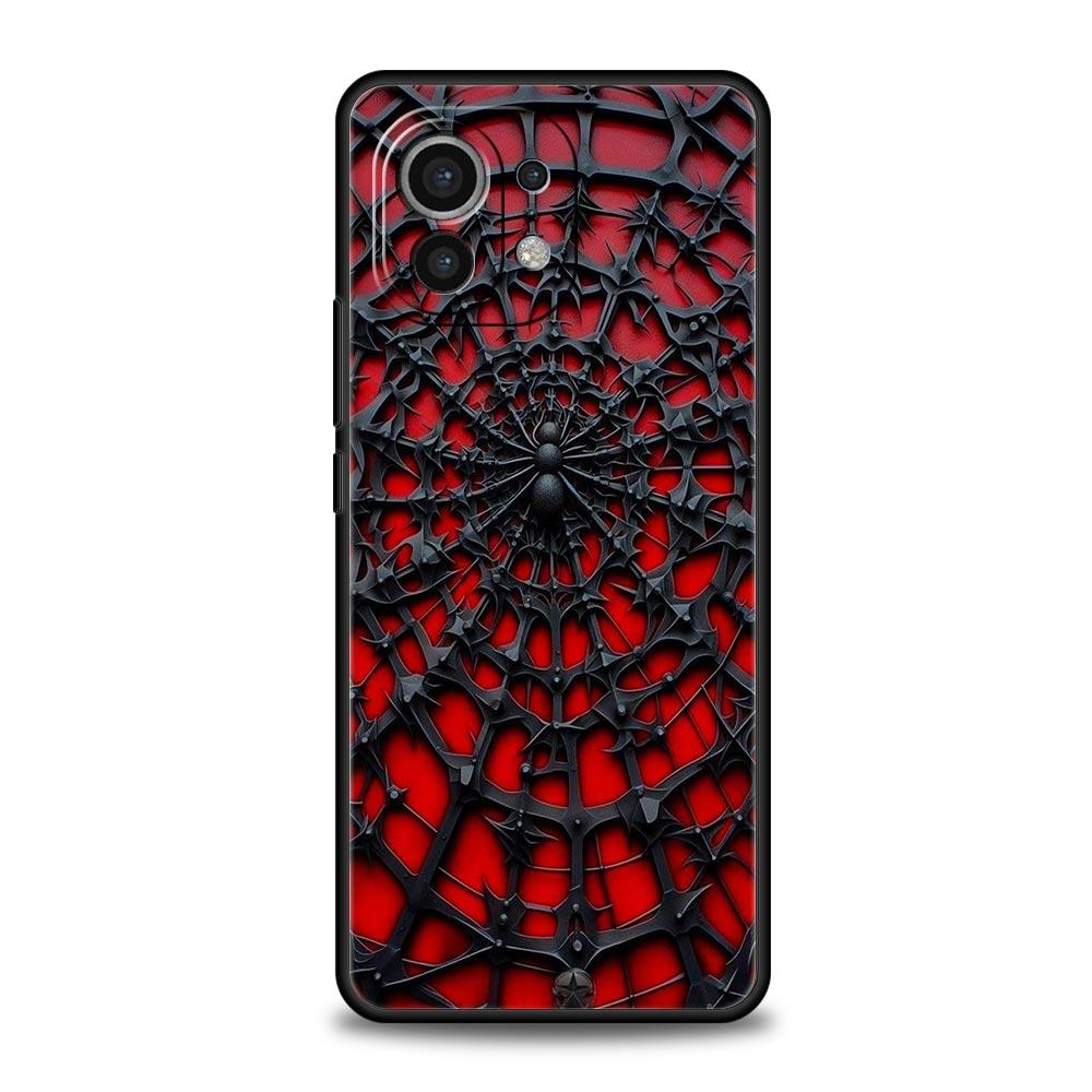 Spider Web Phone Case Cover for Xiaomi Mi 17 15 14 13 12 11 Ultra 15T 14T 13T 12T 11T Pro Lite 5G Soft TPU Shell Fundas Capa Bag
