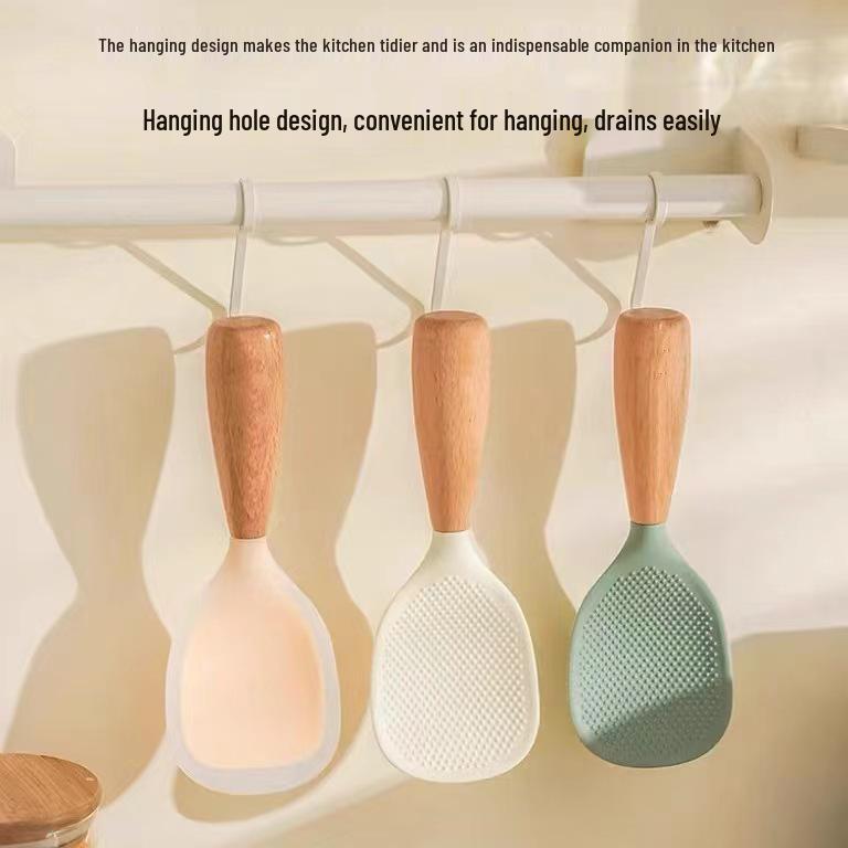 Heat-Resistant Non-Stick Silicone Rice Spoon for Home Use