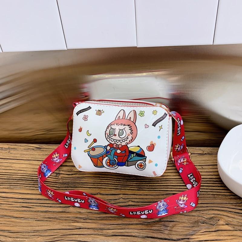 Kreslená dětská peněženka Labubu z voděodolného PU materiálu pro děti a batolata do školky