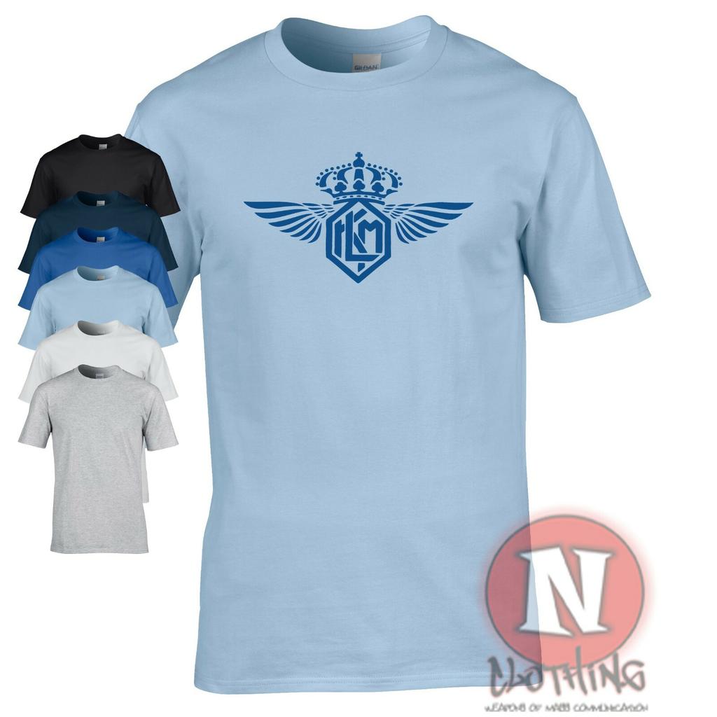 Klm Classic Logo TShirt Aircrew Airline Flight Royal Dutch Airport Brand New