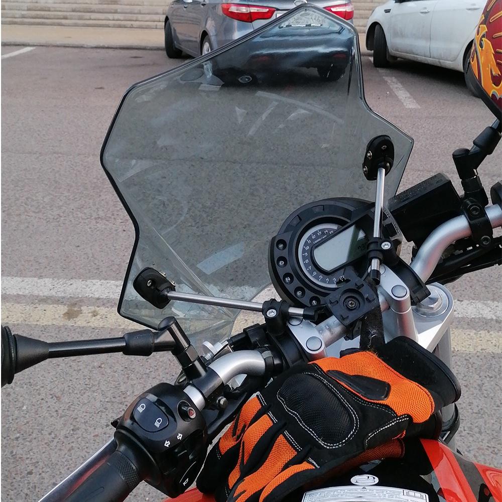 Universal Motorcycle Windscreen Windshield Covers Screen Smoke Lens Motorbikes Deflector For HUSQVARNA SVARTPILEN 401 For BMW