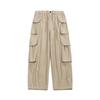 Retro overalls men's and women's spring and autumn trousers new design sense multi-pocket drawstring wide-leg casual trousers