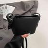 Fashi Red Bucket Handbag French Texture PU Small Crossbody Bags Summer Women's Simple Versatile One Shoulder Bag