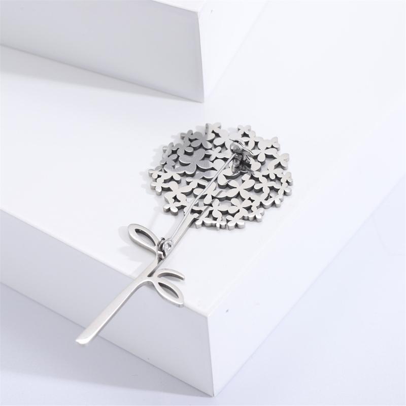 Fashionable Sophisticated Dandelions Lapel Pin with Dripping Oil Designs Contrast Accessory for Party Supplies Costumes