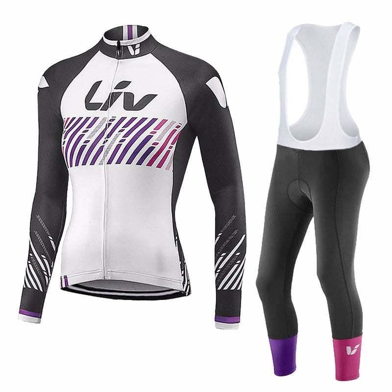 Long Sleeve Cycling Jersey Set Unisex Mountain Road Bike Quick Dry Sportswear