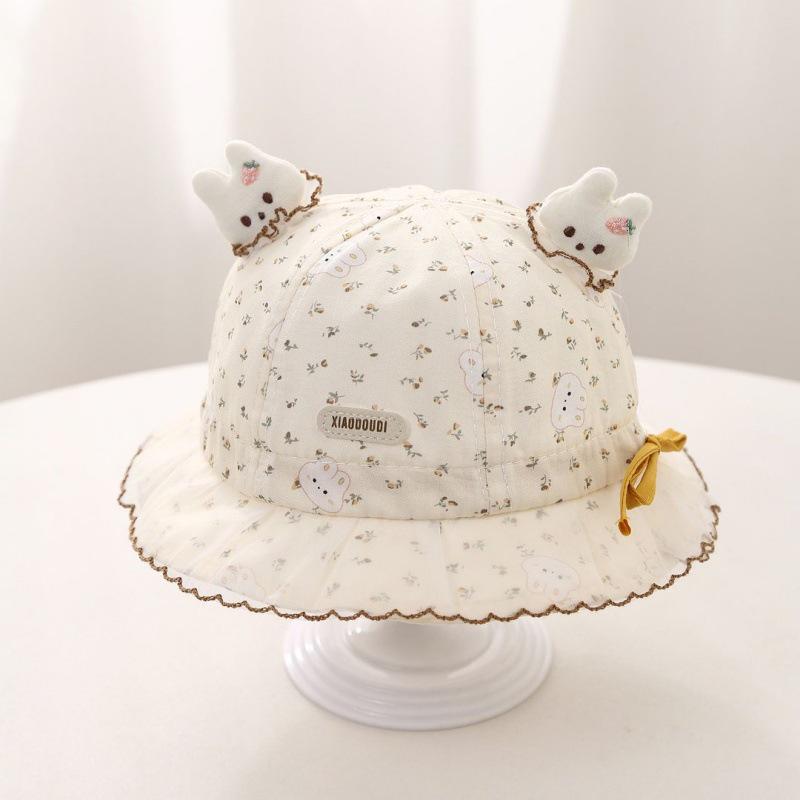 Adorable Mesh Floral Baby Girl Bucket Hat for Spring/Summer