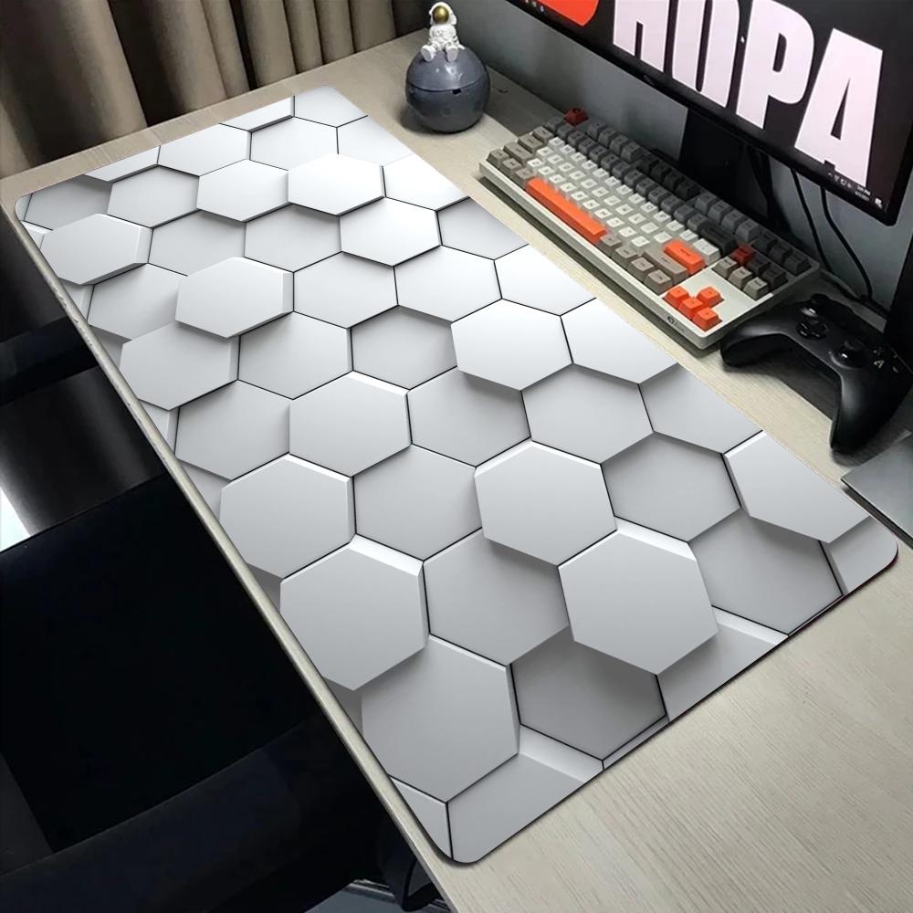 Hexagon Geometric Mouse Pad Desk Mouse Pad Cute Hd Desk Pad Extended Gaming Keyboard Mats Large Xxl Gamer Mousepad 90x40