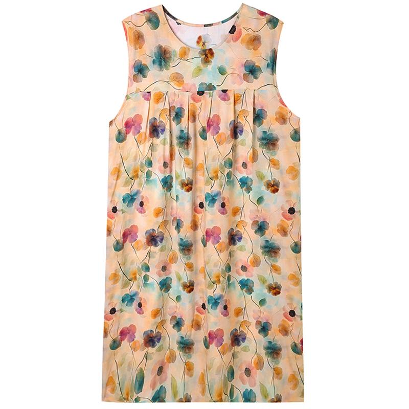 Plus Size Elegant Women's Summer Dress Casual Loose Long Dress Female Vintage Clothes