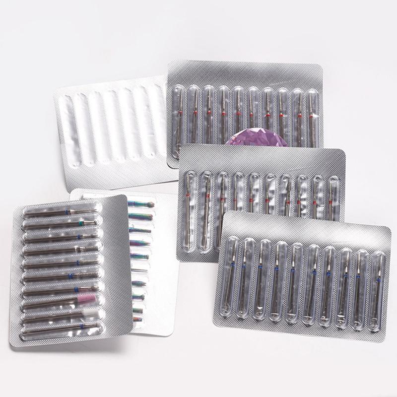 10Pcs Diamond Milling Cutters For Manicure Carbide Nail Drill Bits Kit Tools