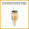 Universal Automotive Radiator Engine Cooling Fan Temperature Thermo Sensor Switch 3/8" NPT 160 Degree On 145 Degree Off Replacement