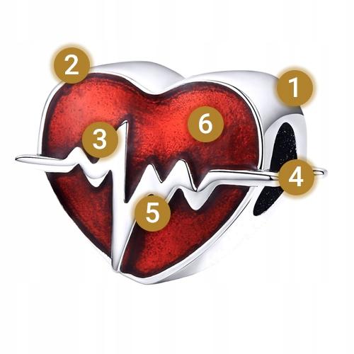 Charms Heart Pr 925 Bead S925 Pendant Beads
