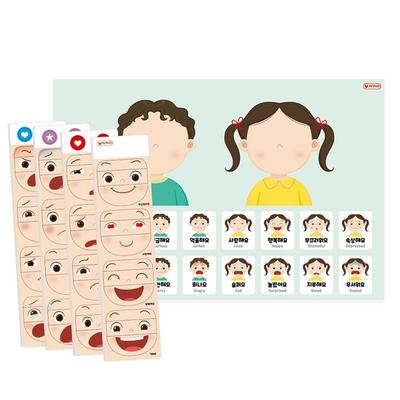 Human Poster Expression Set with Magnet Magnets, 1 Set, Korea Best Toddler Puzzle
