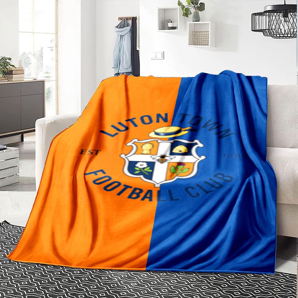 Coperta in Flanella con Stampa Luton Town FC Alta Qualità Calda Confortevole Coperta per Tutte le Stagioni Perfetta per Regali Decorazione per la Casa