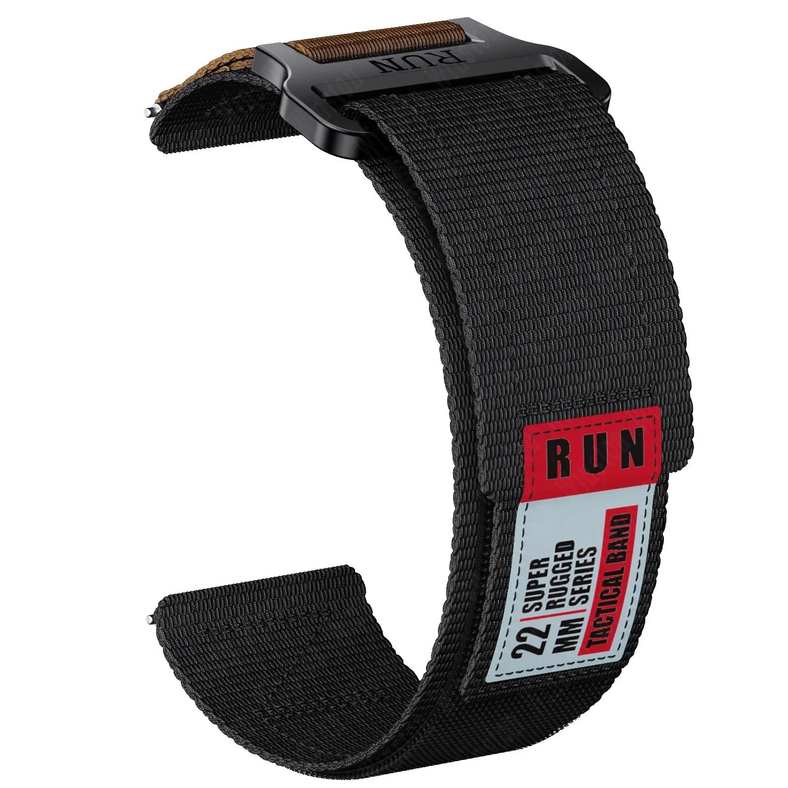 

20 22 мм Нейлоновий ремінець Garmin Easy Fit Для Forerunner 255/265/965 Браслет на зап ястя Для Active /Vivoactive 4 Браслет Venu Універсальний ремінець Garmin Vivoactive 3 чорний коричневого кольору