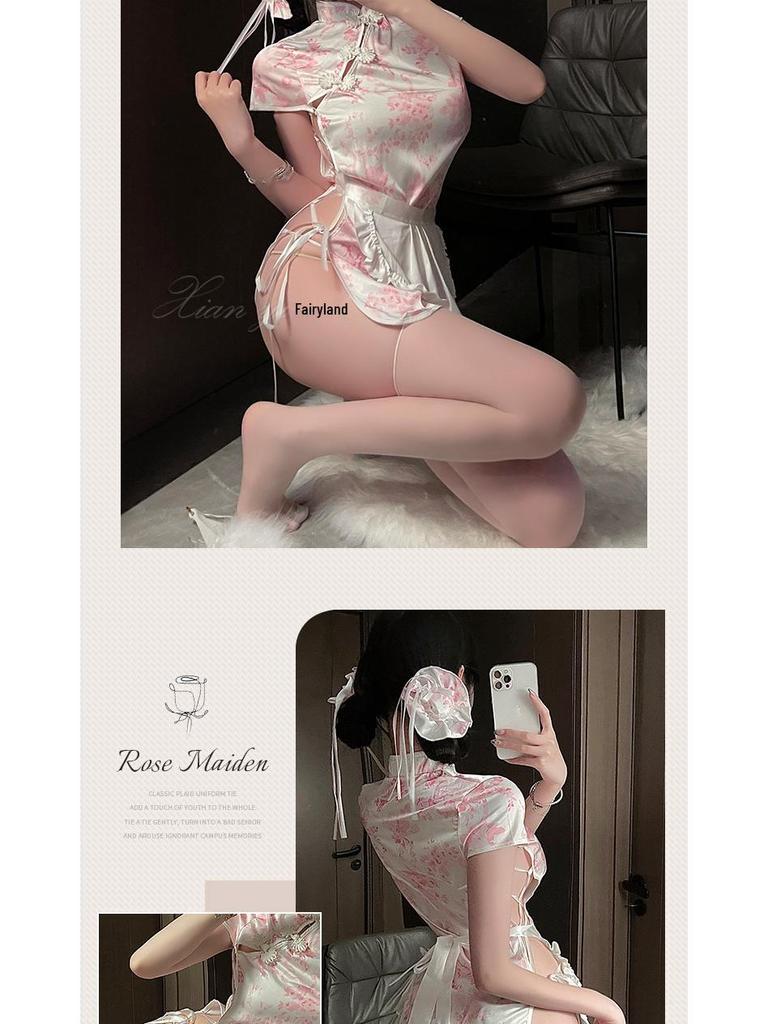 Xianyi Lingerie: Sexy Forbidding Style Cheongsam - Pure Desire Slit Bodycon 635.