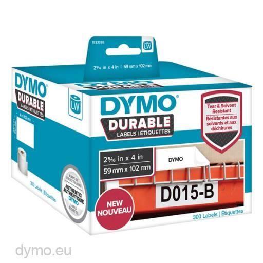 Rouleau d'étiquettes - dymo - 102 x 59 mm - blanc - 300 étiquettes - universelles permanentes
