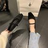 Fashion Flat Shoes for Women's Mary Jane Shoes Spring and Autumn New Style Flat Bottomed Square Toe Casual Plus Size Women's Shoes