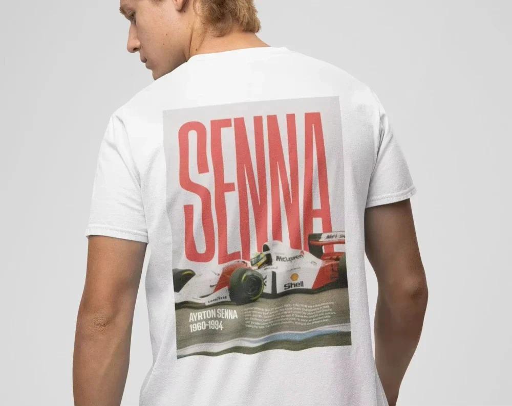 Ayrton Senna Formula 1 Graphic T Shirts Gym Women T-shirts Man Oversized T-shirts for Mens Clothing Y2k Liam Payne Unisex Tops Tees